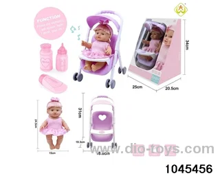 24.5CM doll set with 4 IC sounds in window box