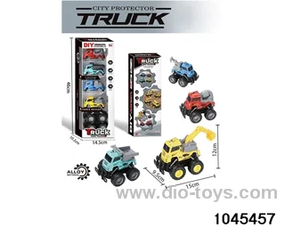 DIY alloy dual inertia engineering vehicle in window box