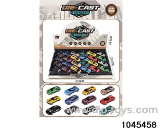 Sliding alloy car (24PCS) in display box