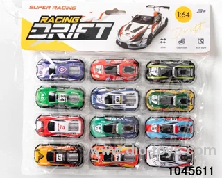 12pcs pull back alloy car