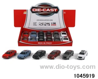 12pcs 1:36 pull back alloy car