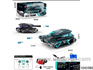 2.4G WATER BOMB TANK PACK POWER (3.7V BATTERY USB CHARGING CABLE, GESTURE WATCH BAG COIN CELL CR2032 3V, REMOTE CONTROL NOT INCLUDED)