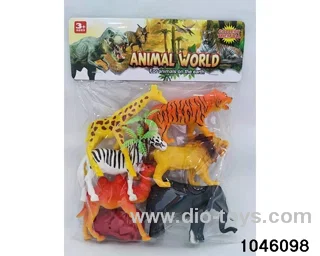 6pcs Animal Set in PP bag with header
