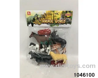 6pcs Animal Set in PP bag with header
