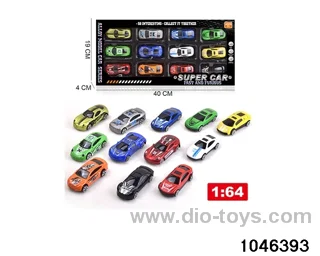 12pcs Sliding Alloy Car in window box