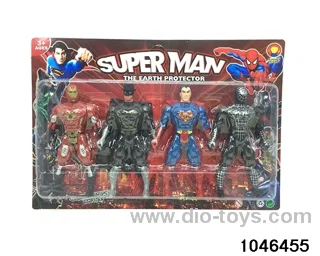 4pcs Heroes (with lights) with weapons in Blister card