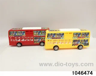 Electric double-decker buses in opp bag