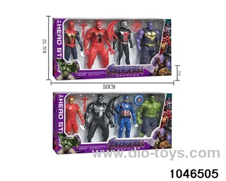 4pcs Avengers Figurine in window box