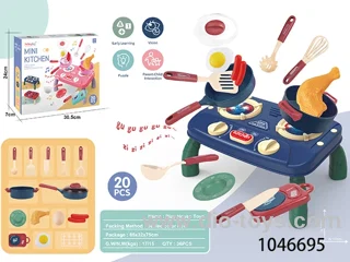 20pcs with light and music kitchen table in color box
