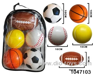 5pcs PU balls in Hand bag
