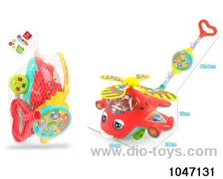 Toddler Push Plane with Lights and Music in Net bag