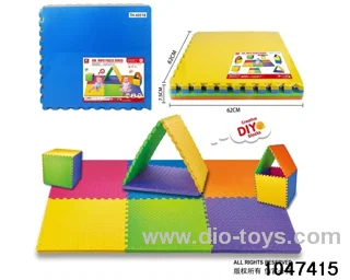T-Pattern Floor Mat in 4pcs Plastic film