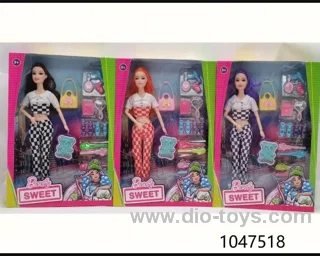 11.5 inch doll set/3 asstd