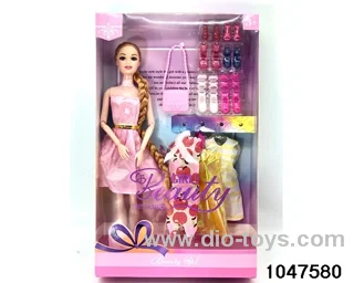 11 inch 9 jointed Barbie doll in window box