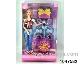 11 inch 9 jointed Barbie doll in window box