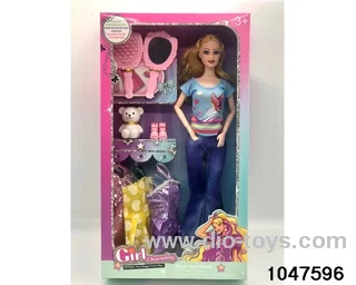 11 inch 9 jointed Barbie doll in window box