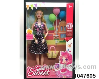 11 inch 9 jointed Barbie doll in window box