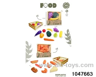10pcs fruit and vegetables+9pcs food set