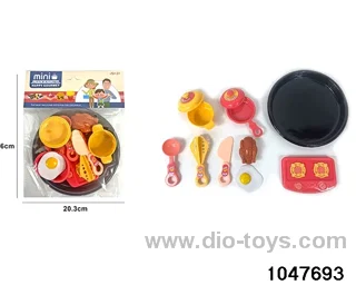 Kitchen frying pan set in PP bag with header