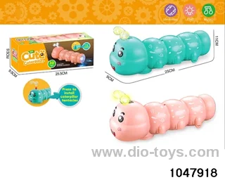 Electric Lighted Musical Caterpillar in color box