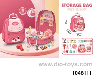Pet home toy backpack in paper card