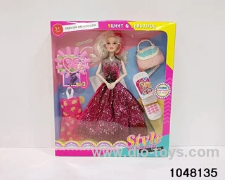 11.5 inch 9 jointed doll set in window box