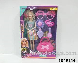 11.5 inch 9 jointed doll set in window box