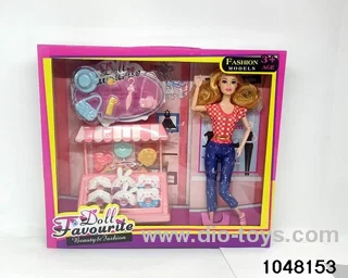 11.5 inch 11 jointed doll set in window box