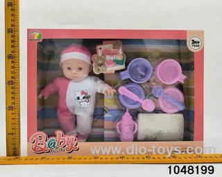 10 inch 25cm inflatable baby doll set in window box