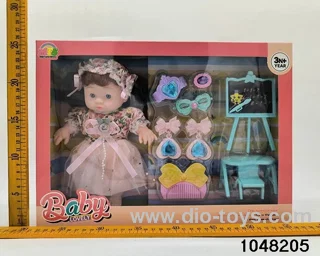 10 inch 25cm doll set in window box