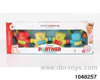 Baby bears with four hands in window box