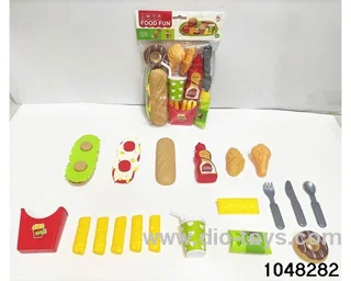 Disassembly and assembly of grilled hamburger assembly in poly bag header