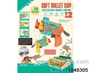 Soft projectile gun in display box