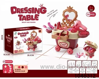 Multifunctional vanity trolley toys 58pcs in color box