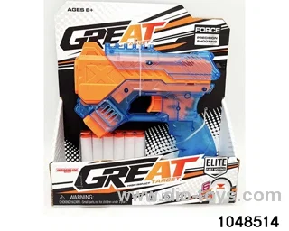 Soft bullet gun in display box