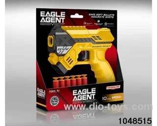 Soft bullet gun in display box