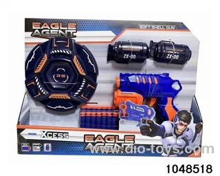 Soft bullet gun in display box