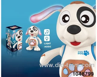 Electric Lighted Musical Jumping Dog in color box