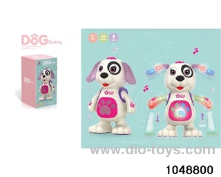 Electric Lighted Musical Jumping Dog in color box