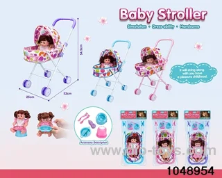 Hardcore stroller with baby belt in PVC bag