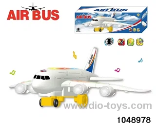 Electric aircraft with lights and music in color box
