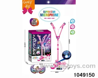 Microphone with light music in color box