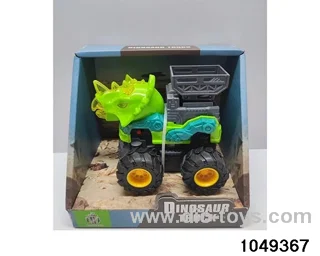 Dinosaur inertia car with sound and light in display box