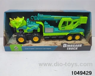 Dinosaur inertia car with sound and light in display box