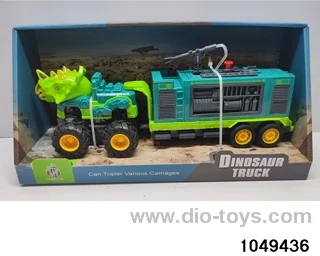 Dinosaur inertia car with sound and light in display box