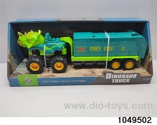 Dinosaur inertia car with sound and light in display box