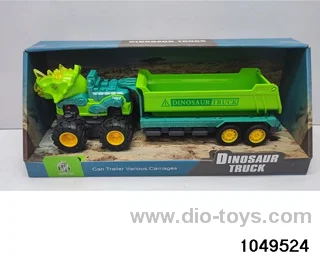 Dinosaur inertia car with sound and light in display box