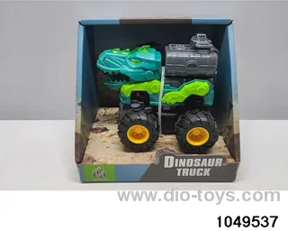Dinosaur inertia car with sound and light in display box