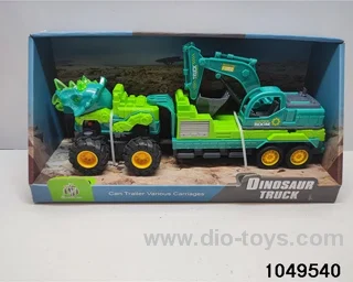 Dinosaur inertia car with sound and light in display box