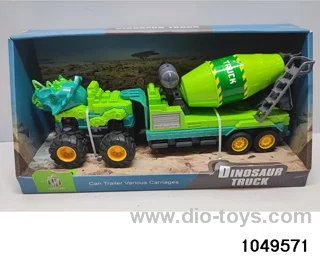 Dinosaur inertia car with sound and light in display box